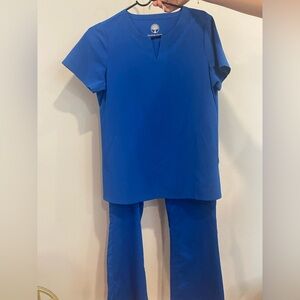 Vibrant Blue Scrub Set